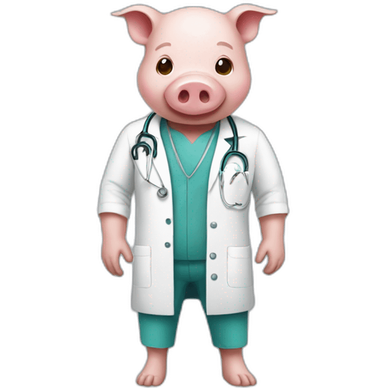 pig doctor emoji