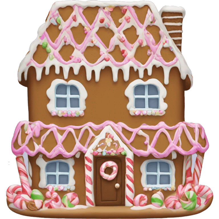 Girly gingerbread house  emoji