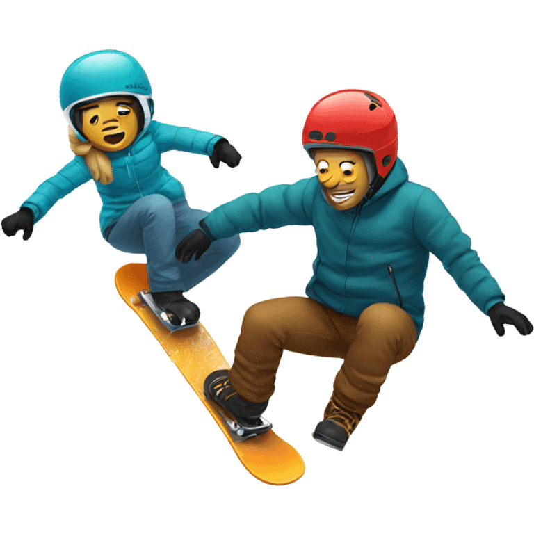 Snowboarding accident  emoji