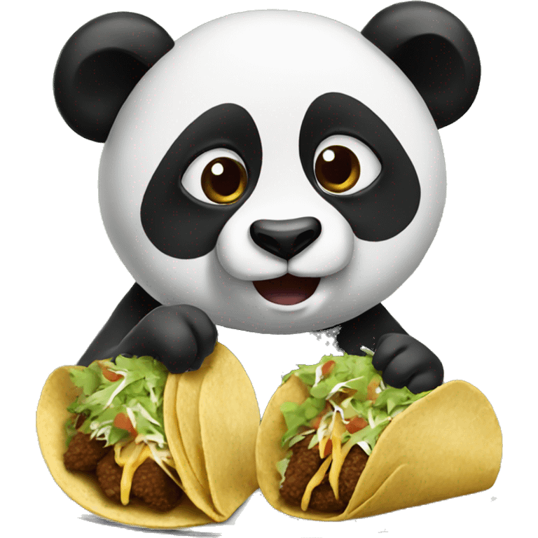 Panda eating tacos emoji