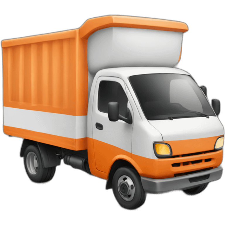 orange truck delivery emoji