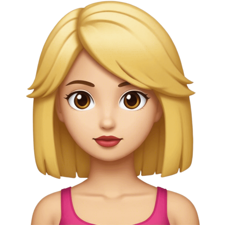 Chica morena con pelo rubio emoji