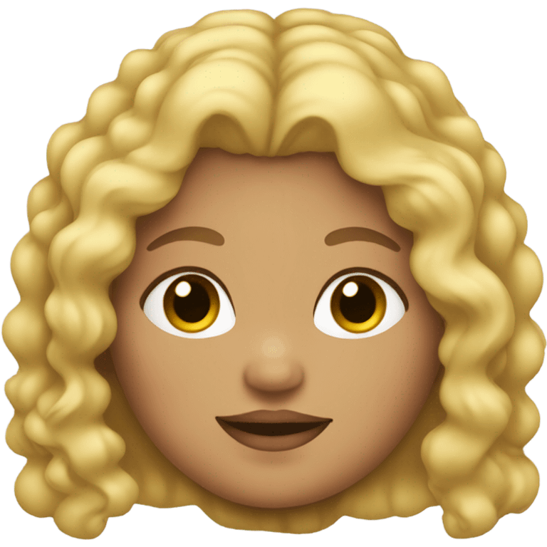 fat girl with blonde curly hair emoji