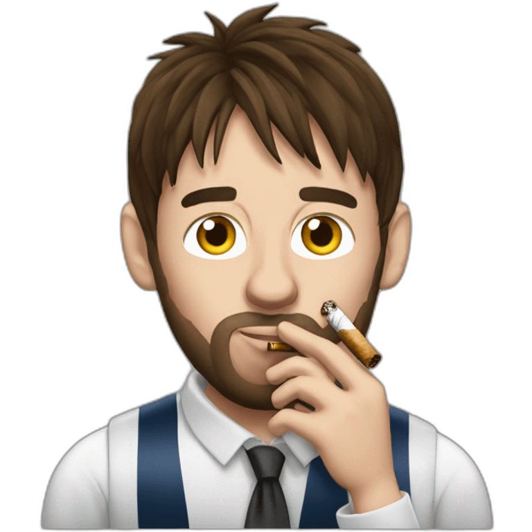 Messi smoking an habano emoji