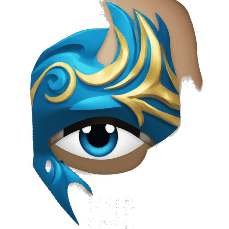 Ojos azules sin cara emoji