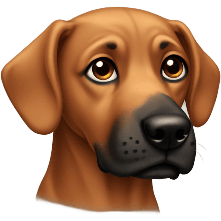 Brown dog with black nose emoji