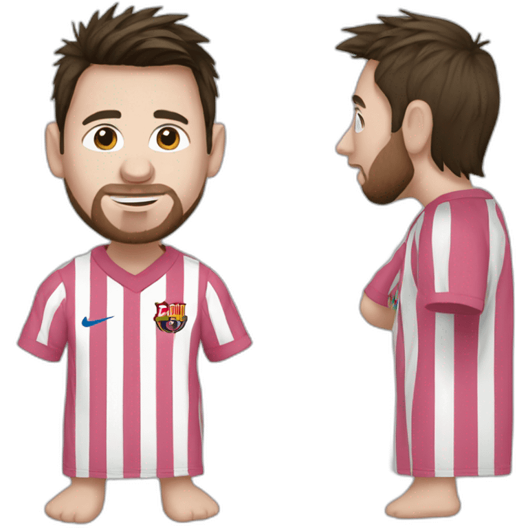 Messi wearing a pyjama emoji