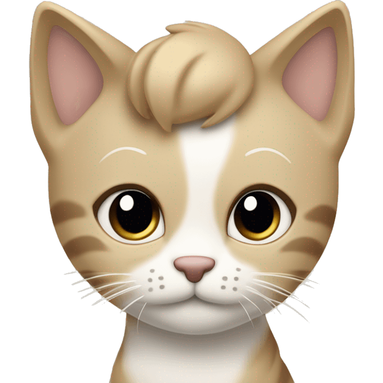 Erstelle mir eine britisch Kurzhaarkatze in hellbraun/beige￼ emoji