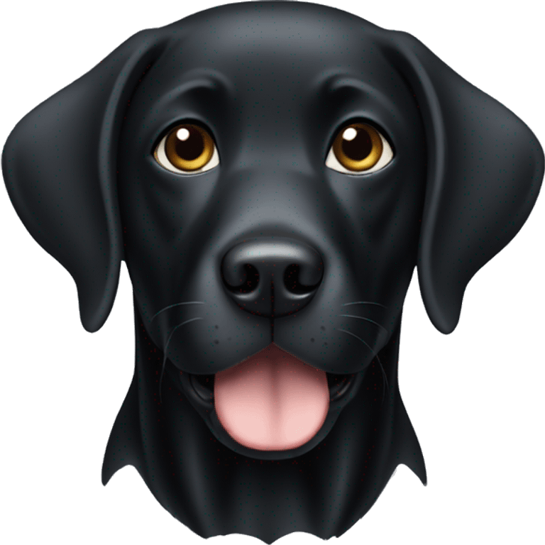 Black Labrador with white chest emoji