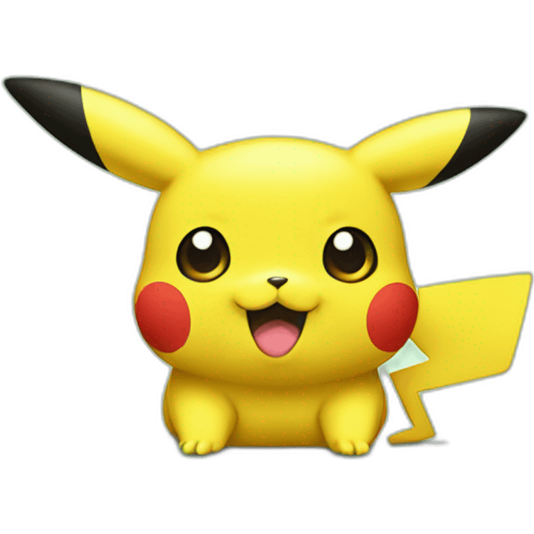 Pikachu en vert emoji