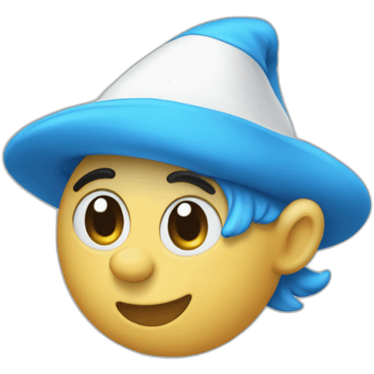 Cartoon smurff hat emoji