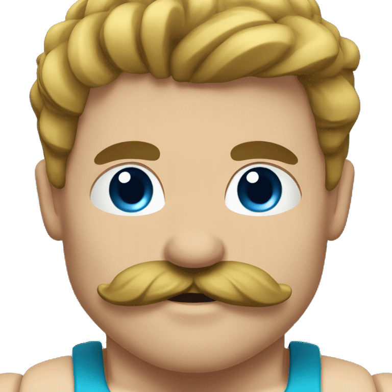 bodybuilder with the mustache emoji