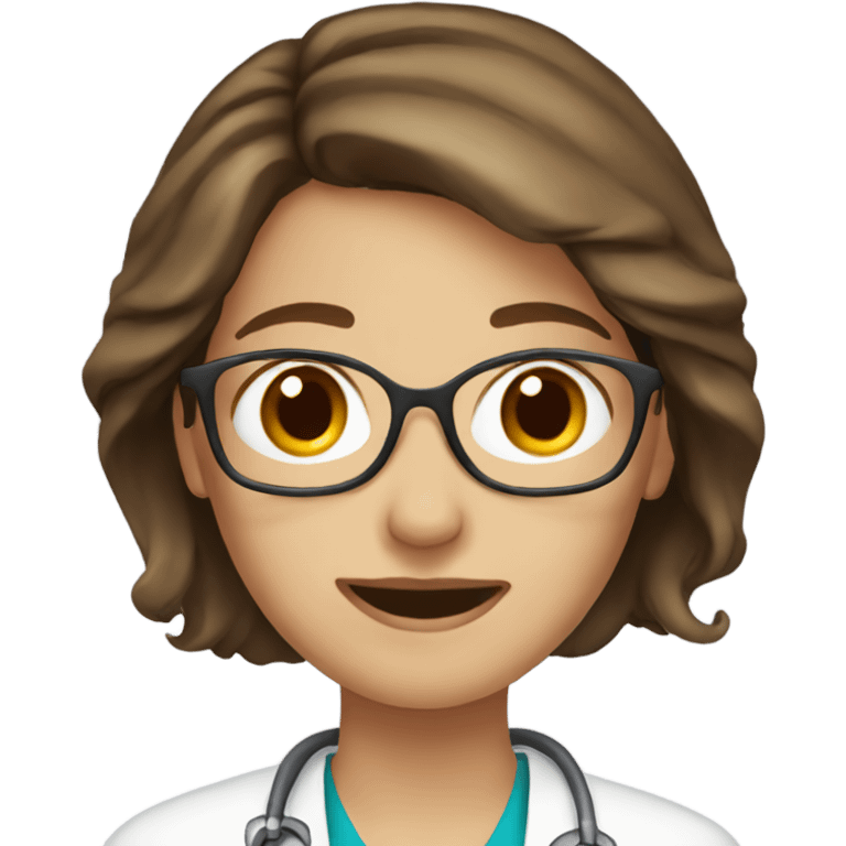 Female orthodontist with brown hair emoji