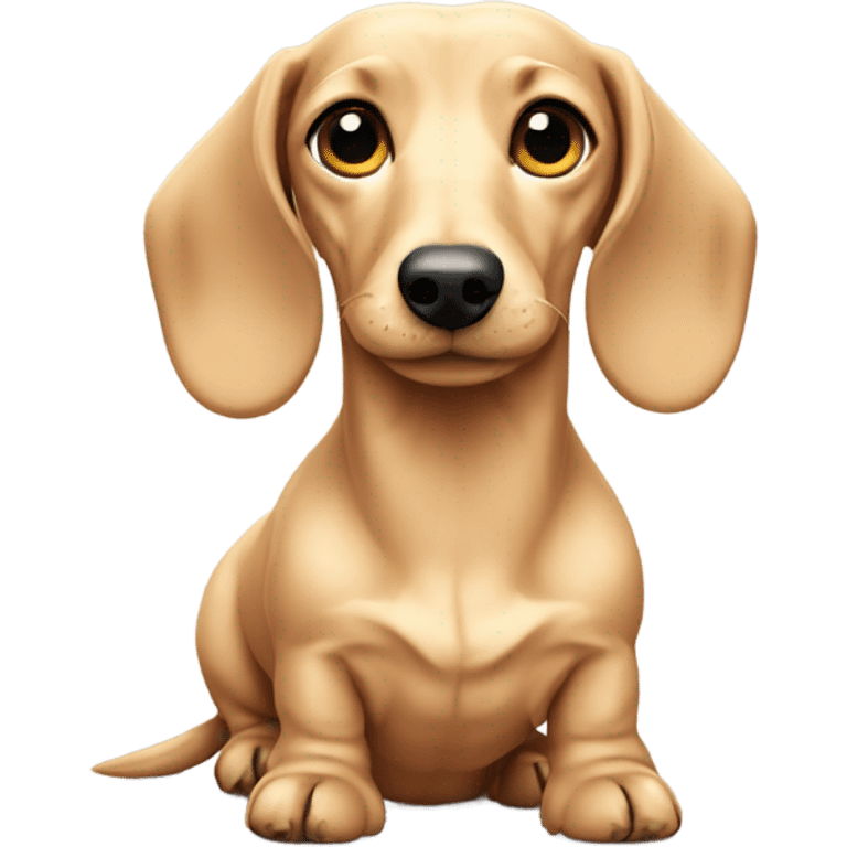 cream-colored dachshund emoji