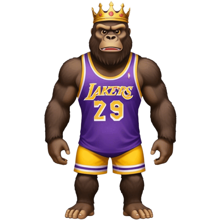 king kong wearing lakers jersey  emoji