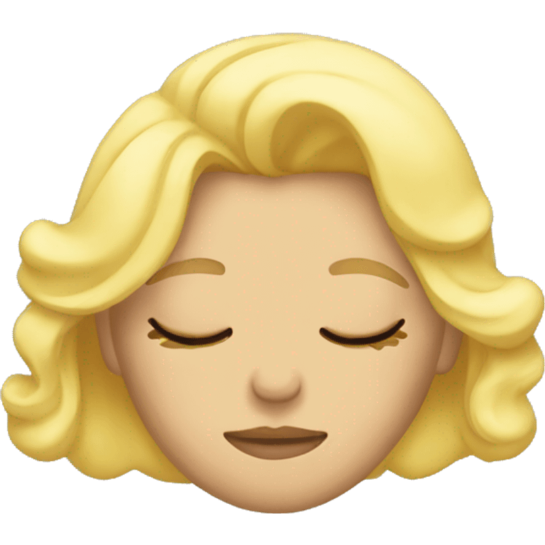 Blonde sleeping emoji