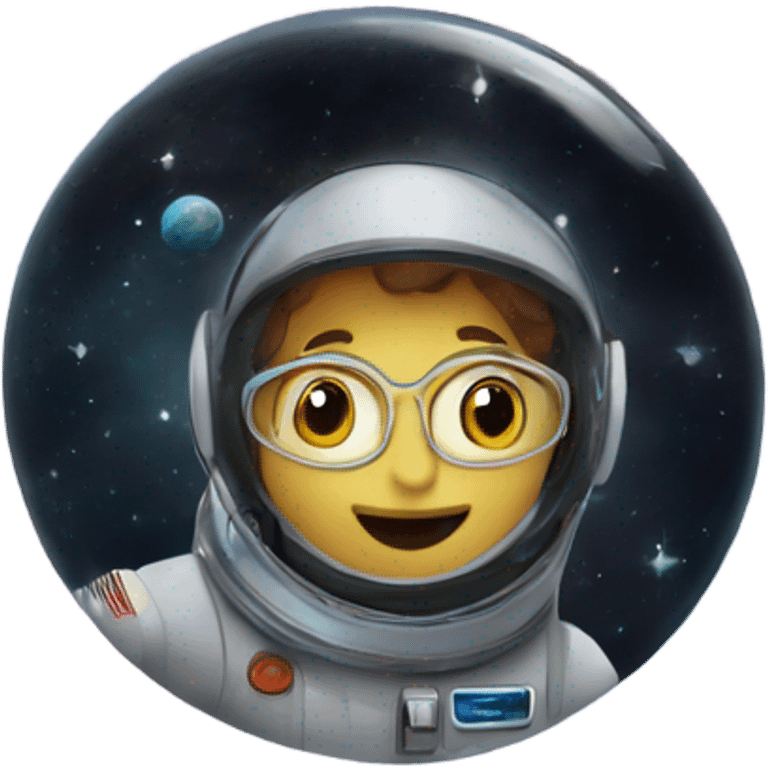 space-student-floating-in-space-with-galaxy emoji