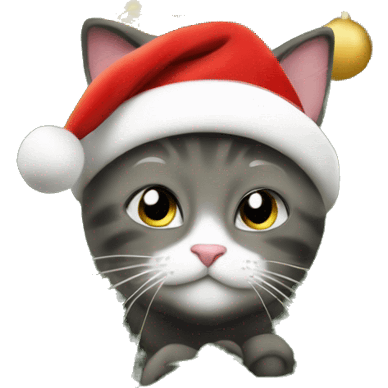 Naughty cat in a Christmas tree ￼ emoji