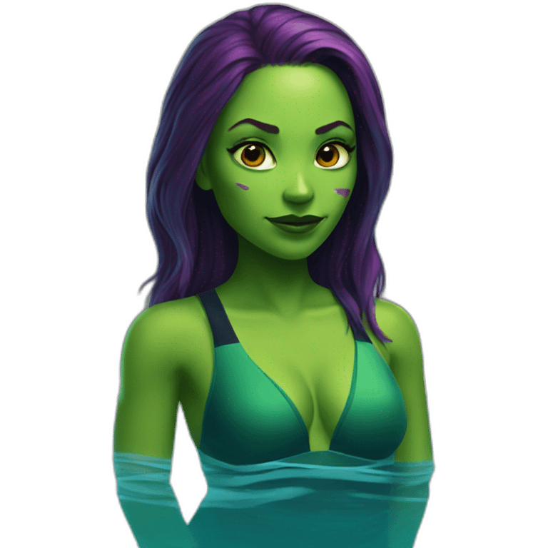 Gamora swimming pool emoji