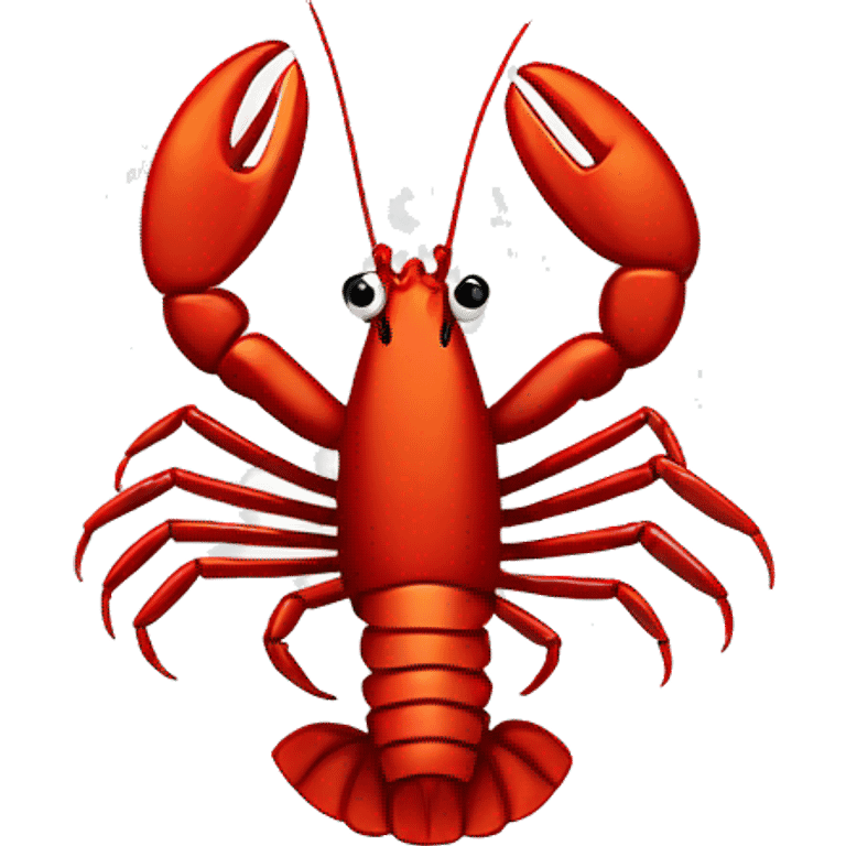 red lobster with detailed claws and tail, minimalistic and vibrant.” emoji