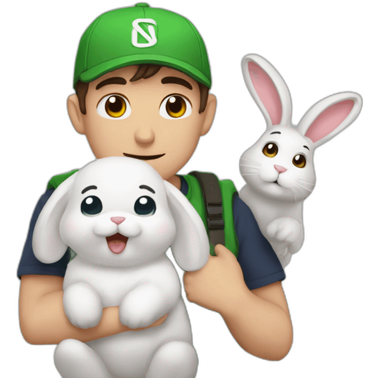 MrBeast qui tien un lapin emoji