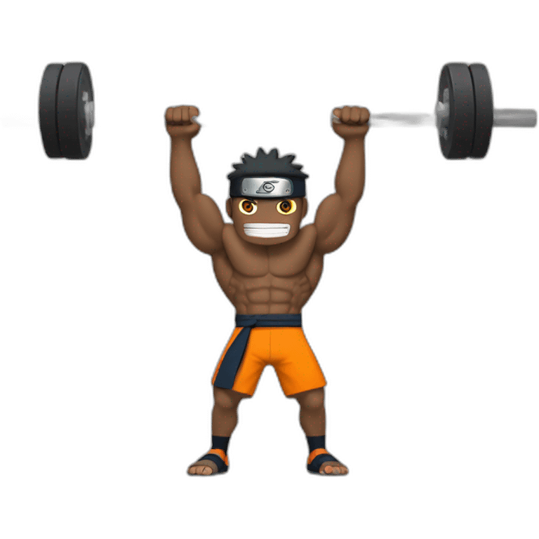 naruto lifting weights emoji