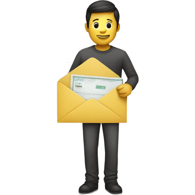 person holding stamped envelope emoji