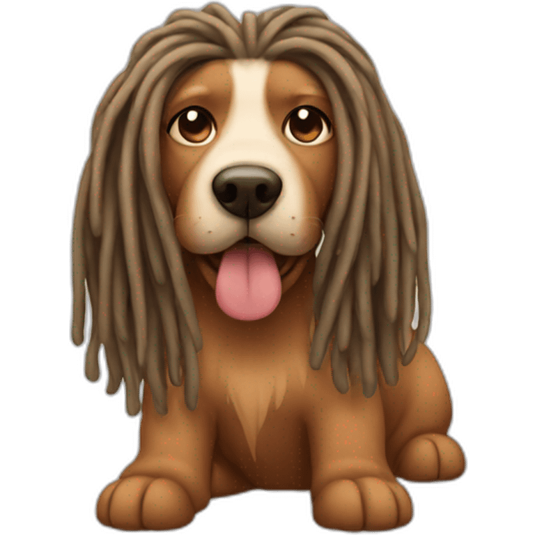 dreadlock dog emoji