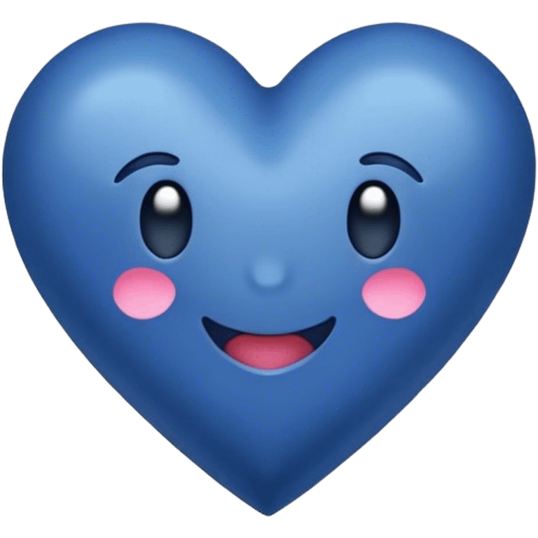 Dark blue heart with Have a Good Day in the middle emoji