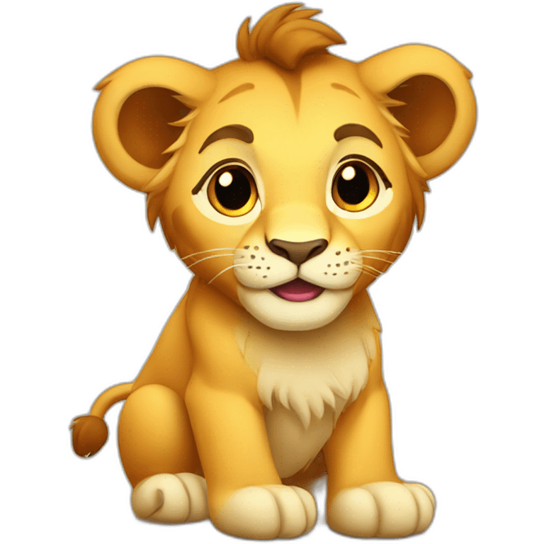 cute lion cub gif emoji