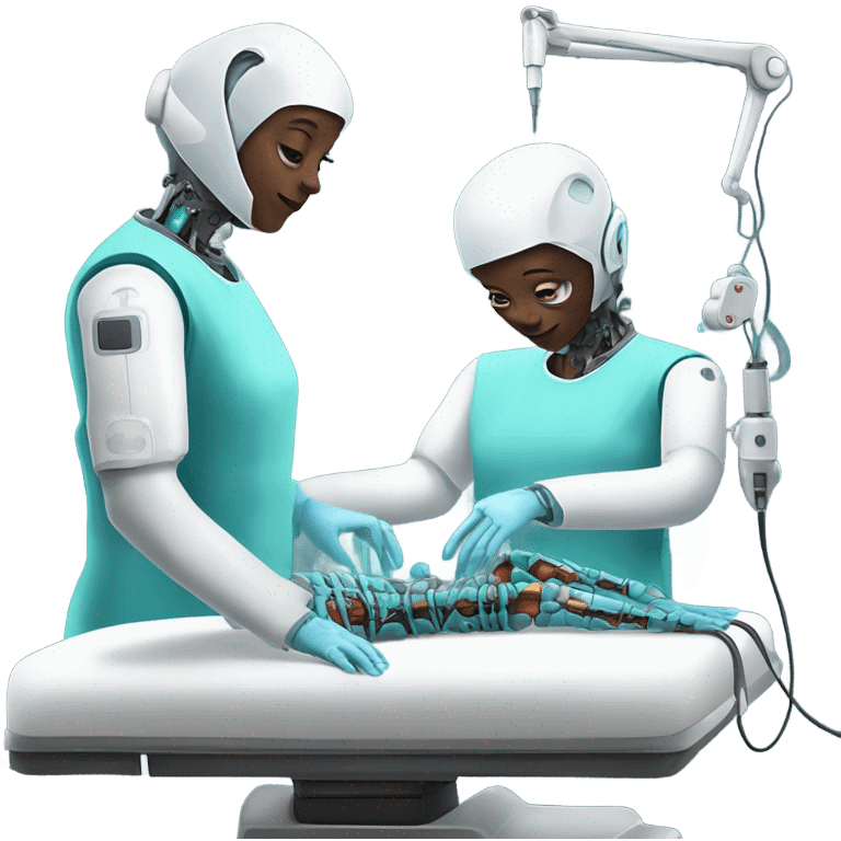 Cyborgs performing surgery emoji