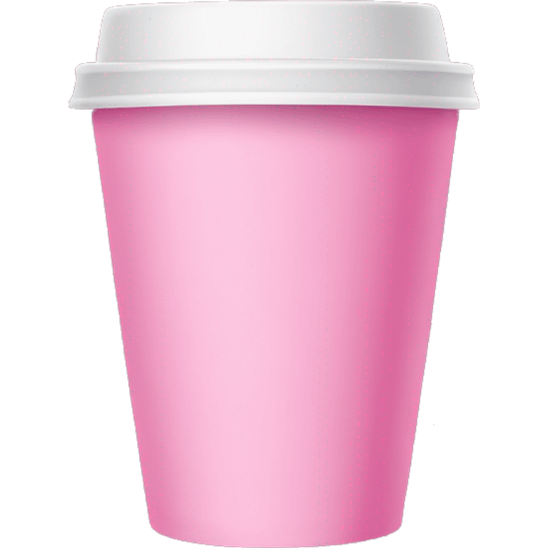 Pink disposable coffee cup emoji