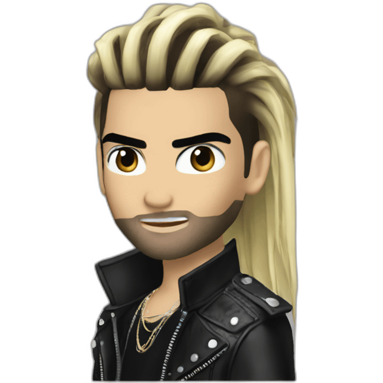 Bill Kaulitz hair down emoji