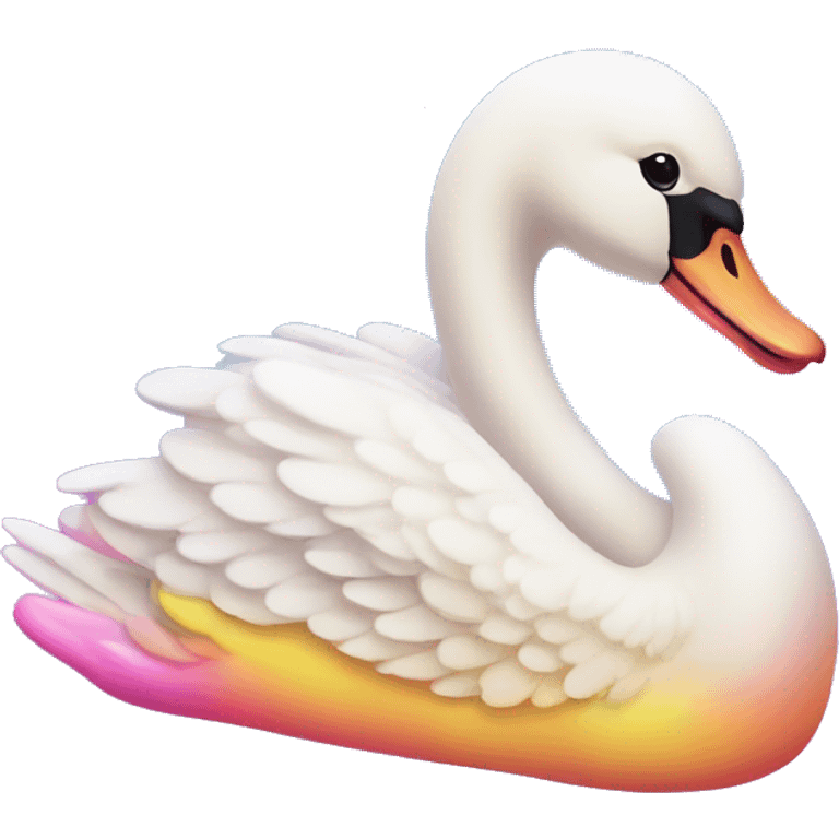 lisa frank swan emoji