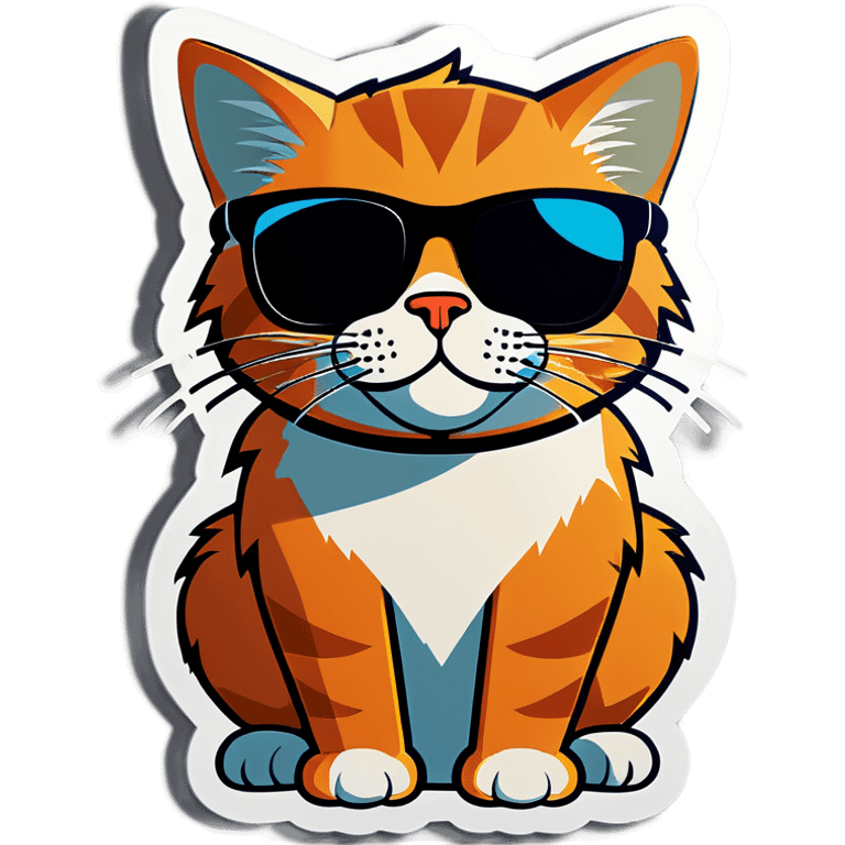 Cat with sunglasses emoji