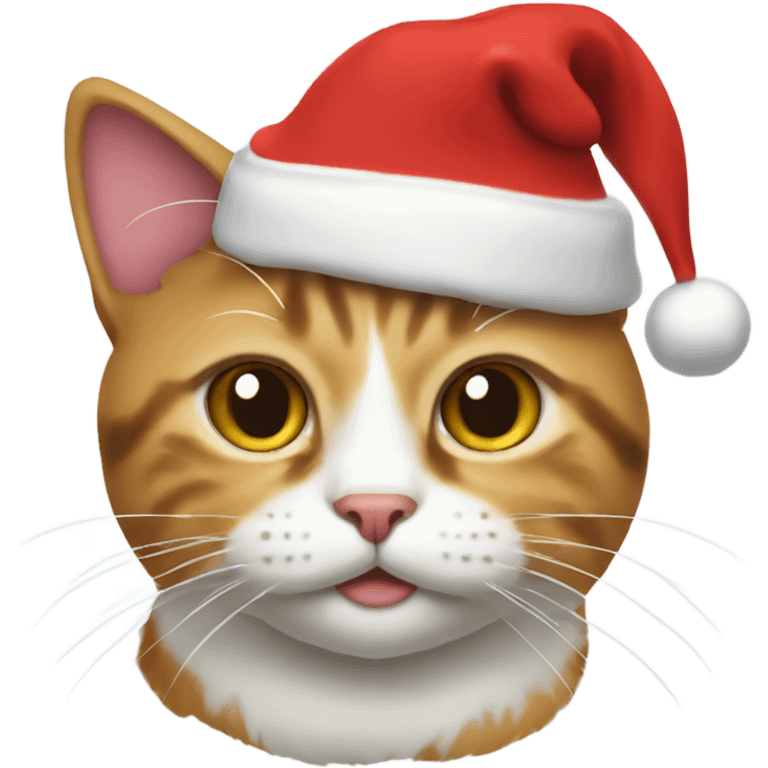 Cat with Santa hat emoji