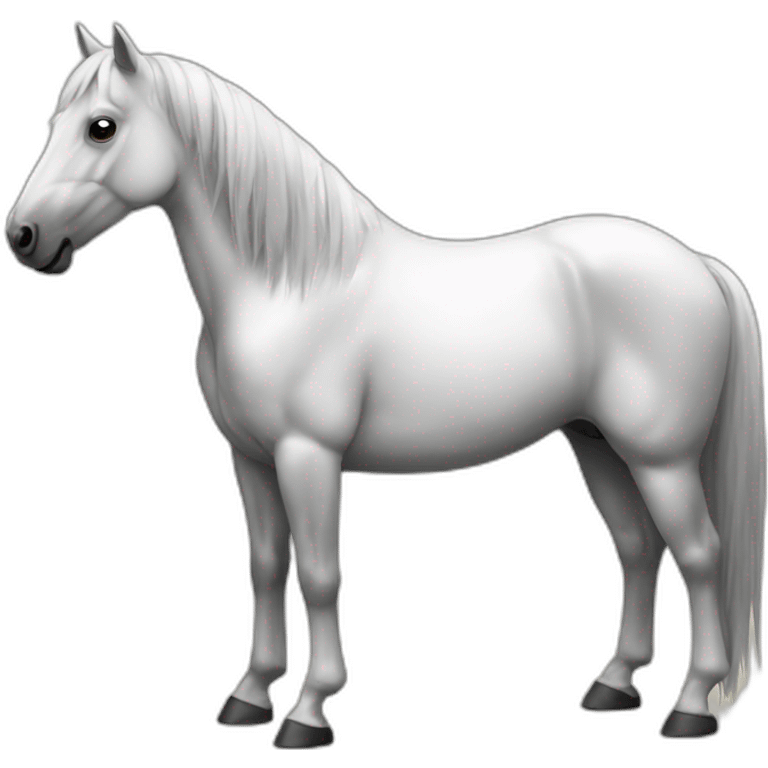 A horse as a data scientist emoji