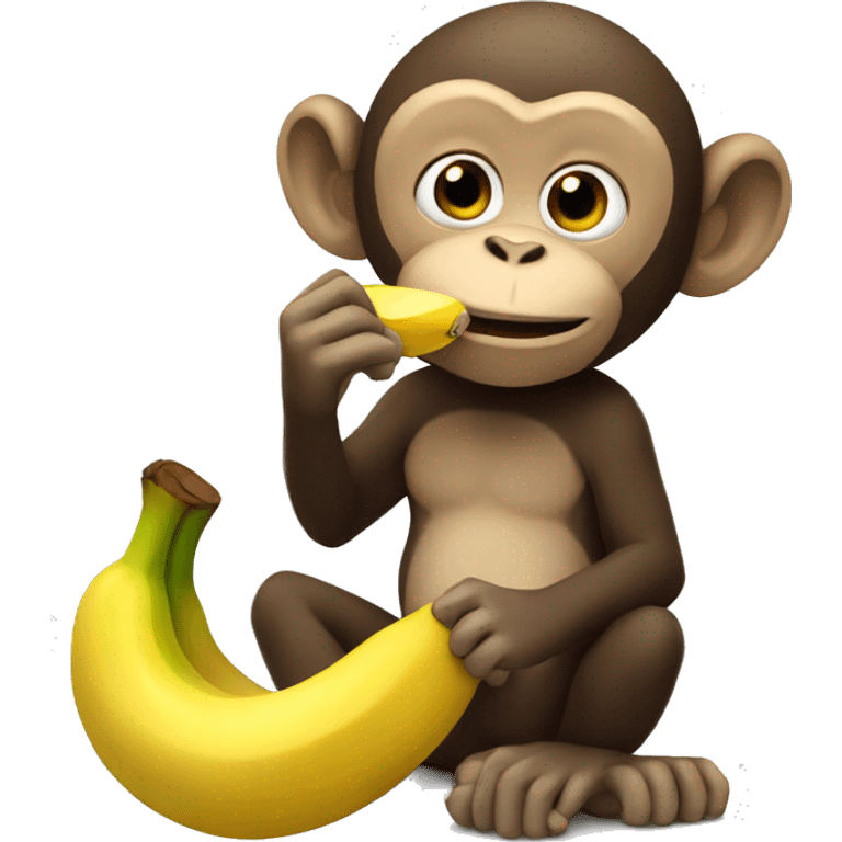 Monkey eating banana  emoji