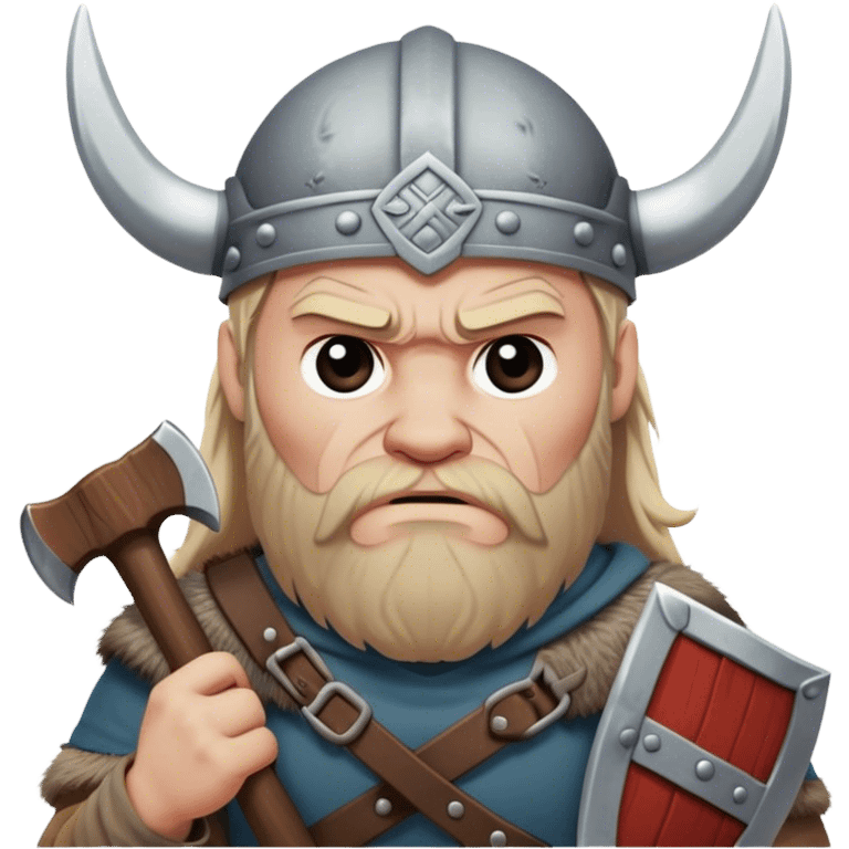 very sad Danish Viking with an ax in his hands
realistic emoji