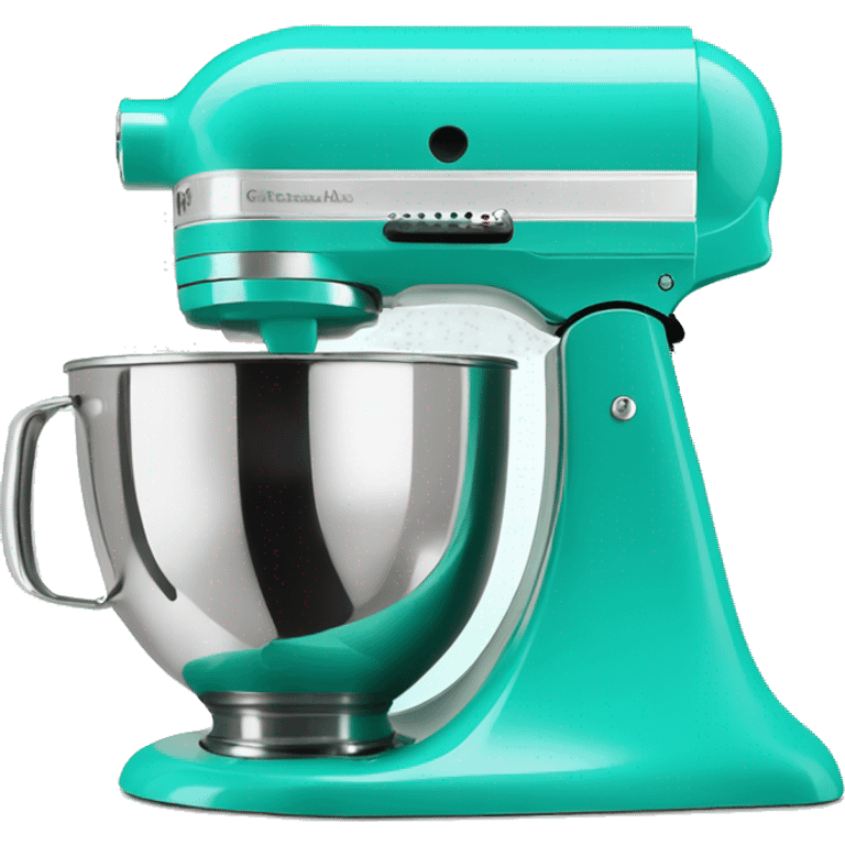 Realistic isolated tiffany blue kitchenaid mixer  emoji