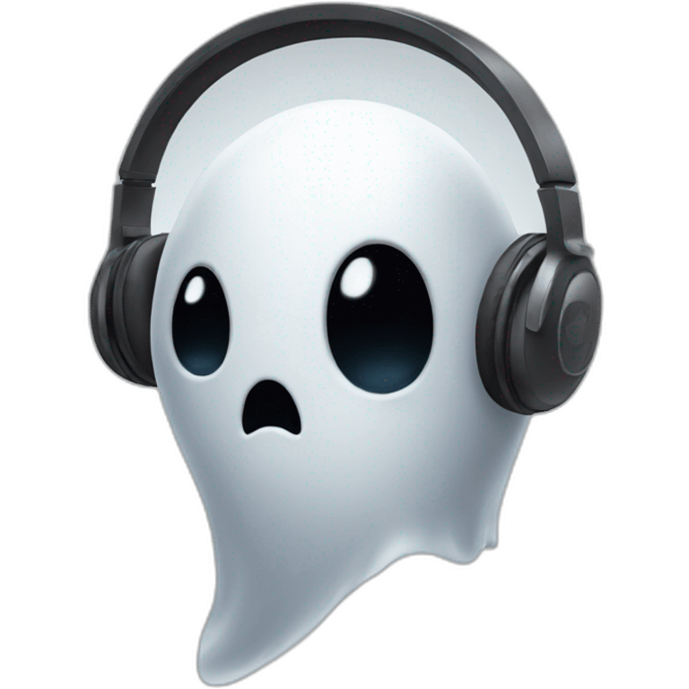 A ghost with headphones emoji