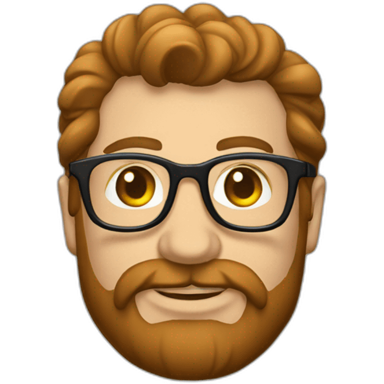 moreno , gafas de ver y barba emoji