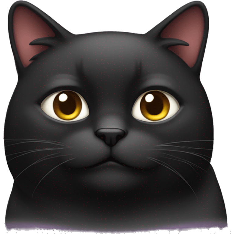 black fat cat emoji