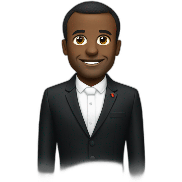 Black emmanuel macron emoji