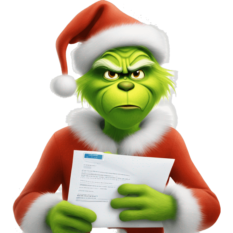 Grinch delivers mail emoji