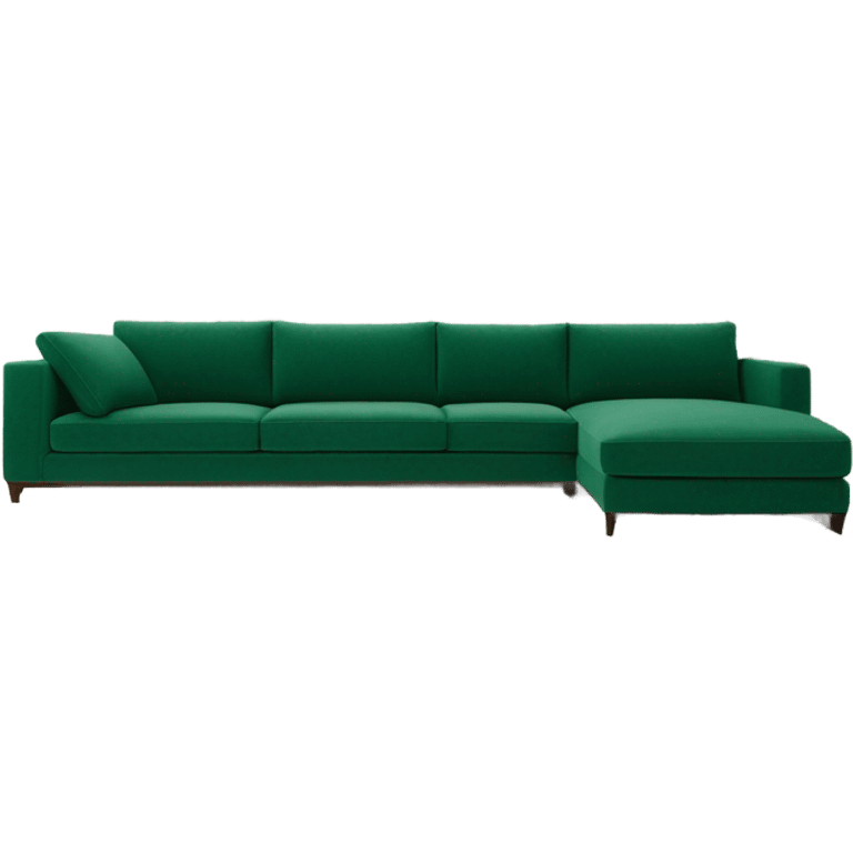 emerald green sectional couch emoji