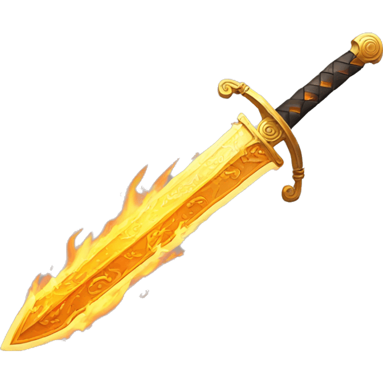 bitcoin sword flames emoji