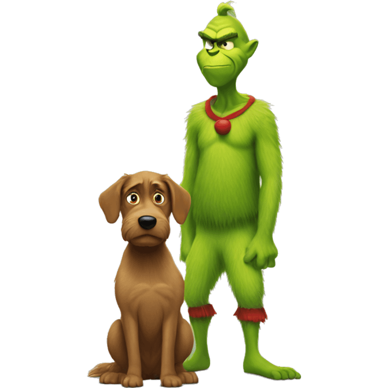 Grinch and his dog max emoji