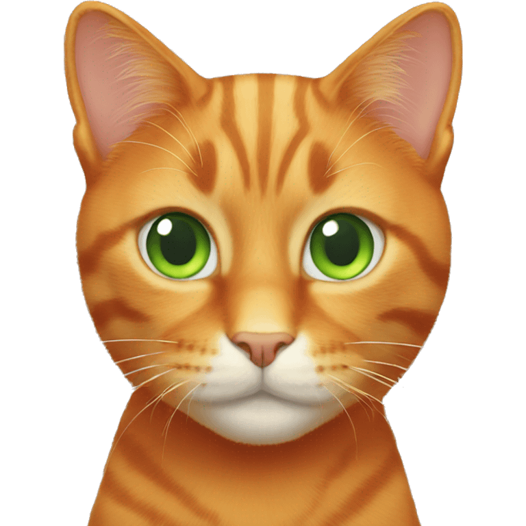 Orange cat with green eyes emoji