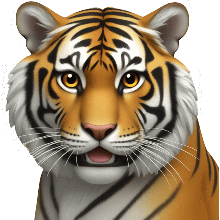 Tigre jaine avec de l électricité emoji